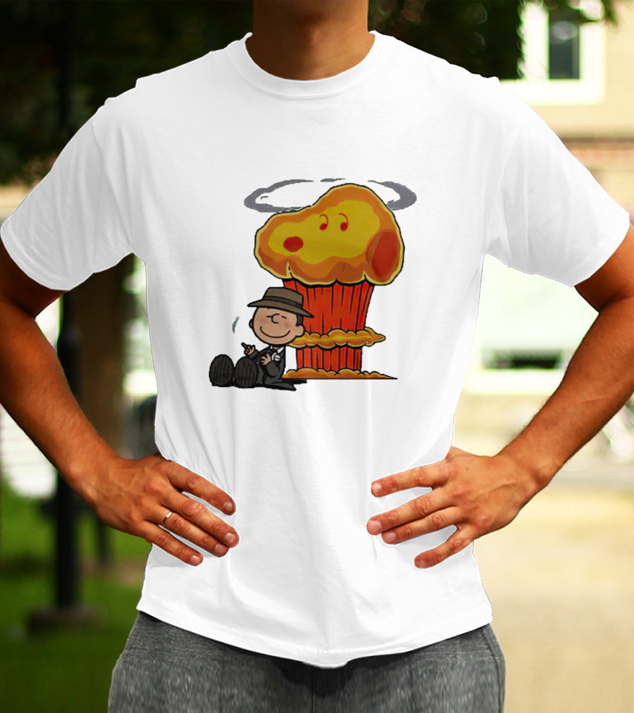 Oppeanutheimer Snoopy Explosion With Charlie Brown Smoking T-Shirt