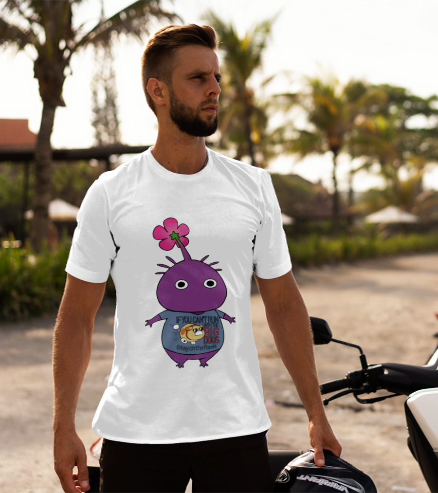 Purple Pikmin Stay On The Porch Big Dogs Shirt Flower Top T-Shirt