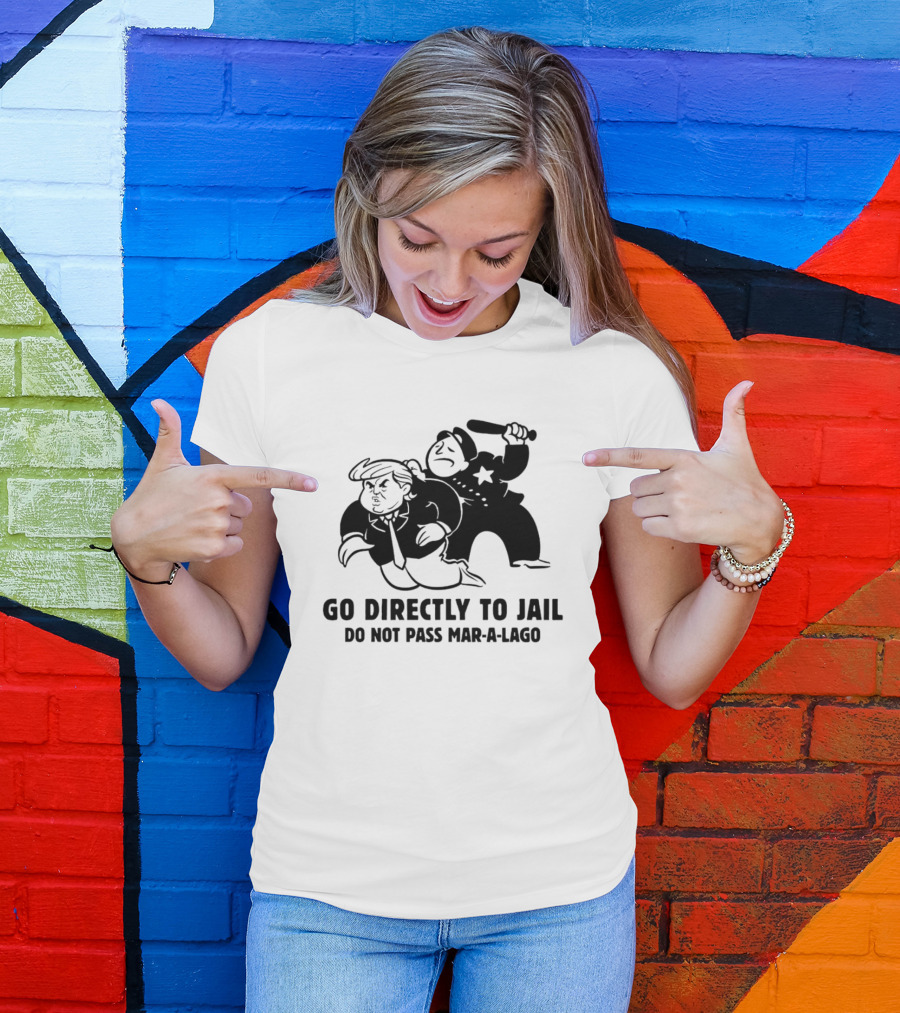 Go Directly To Jail Do Not Pass Mar-a-Lago Monopoly Parody Image T-Shirt