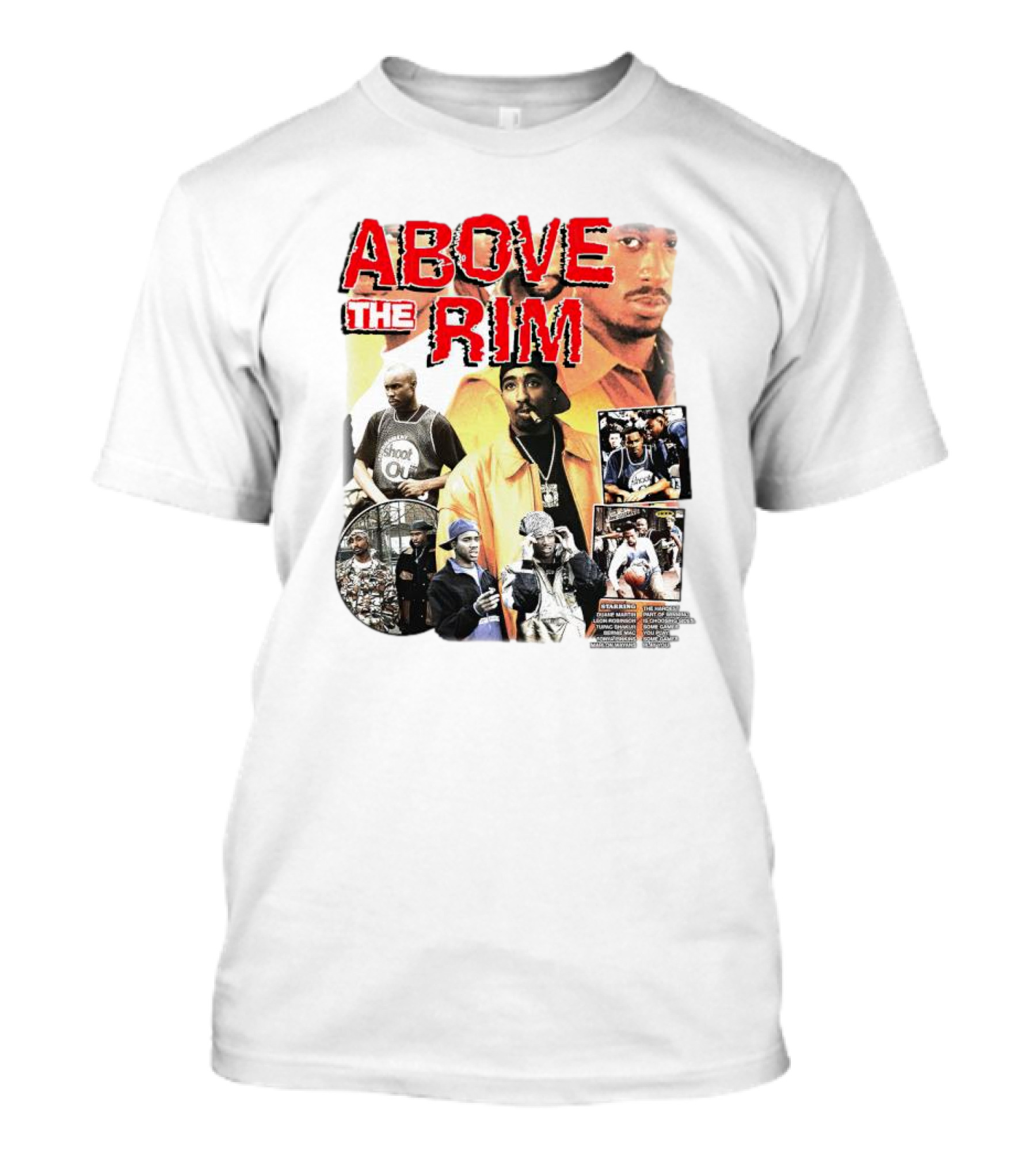 Above The Rim 2Pac Shoot Out Picture Collage T-Shirt