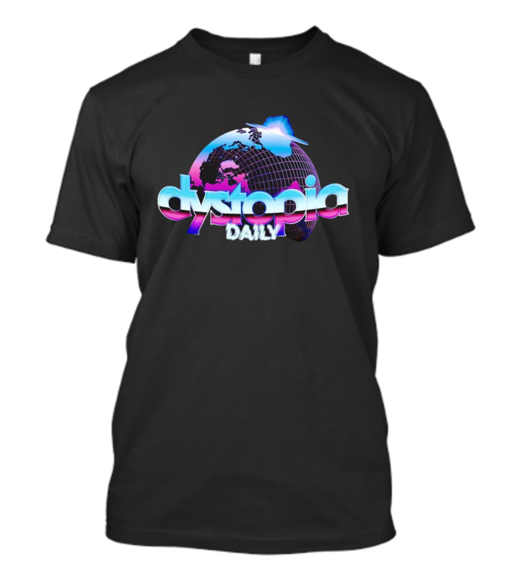 Dystopia Daily Retro Futuristic Globe T-Shirt