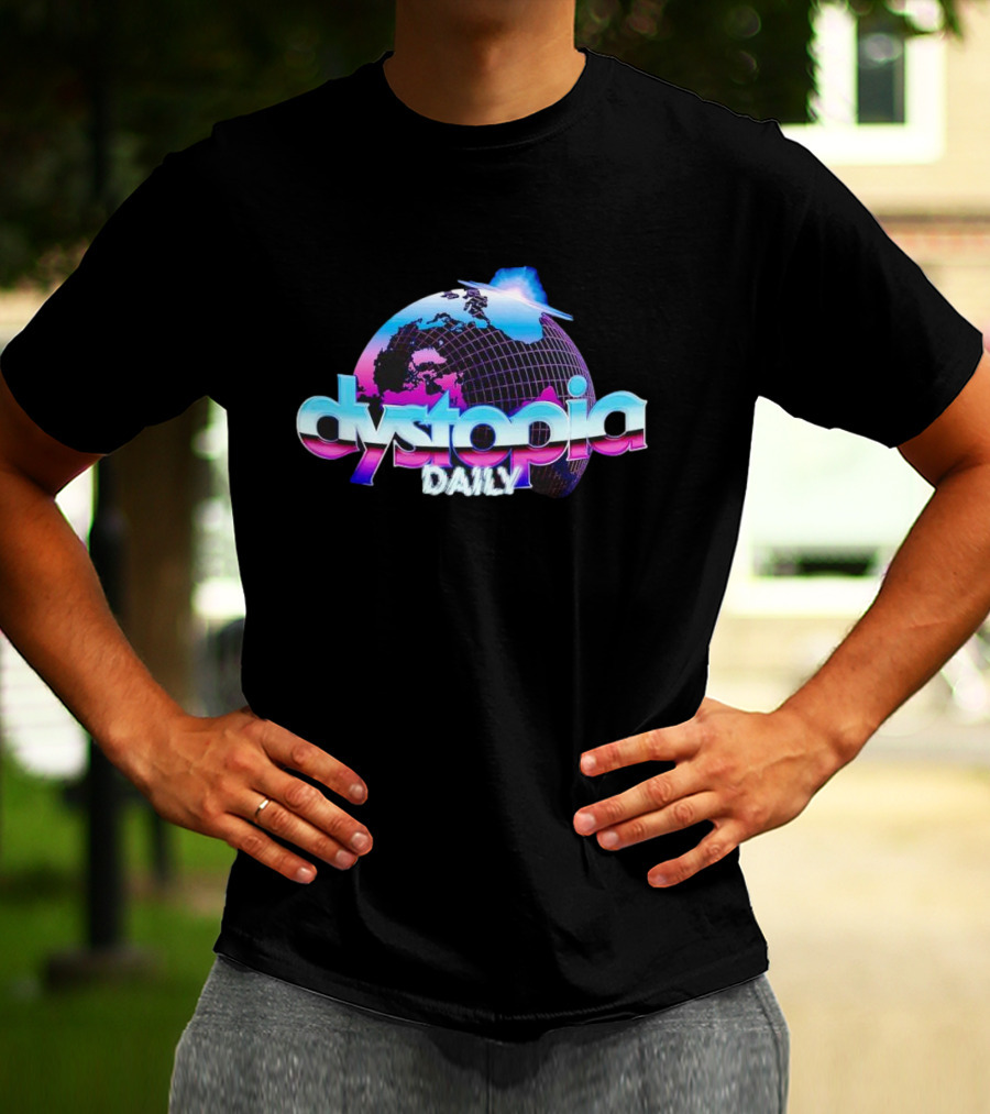 Dystopia Daily Retro Futuristic Globe T-Shirt
