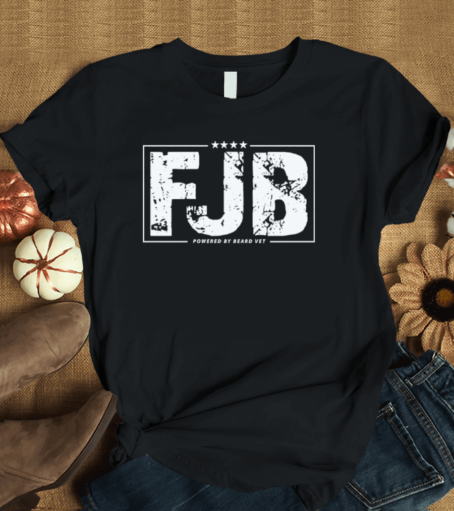 FJB Powered By Beard Vet Three Stars Grunge T-Shirt