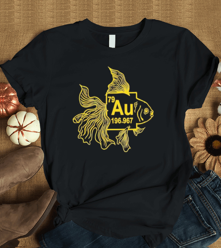 Gold Fish Element Au 79 Chemistry Science T-Shirt
