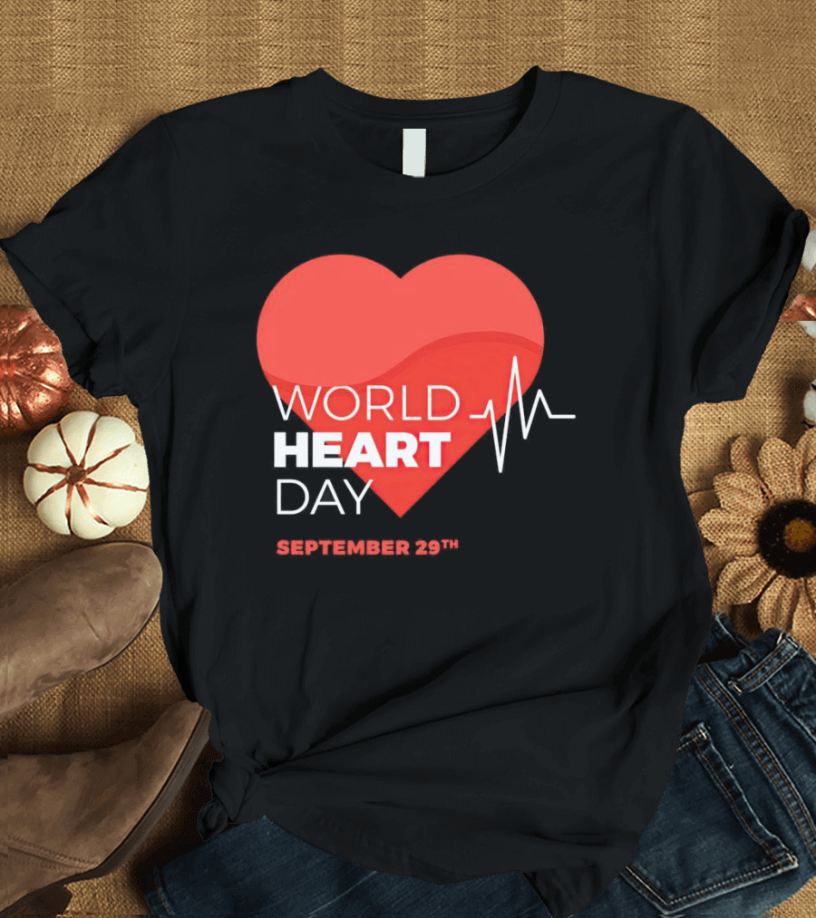 World Heart Day September 29th Heartbeat T-Shirt
