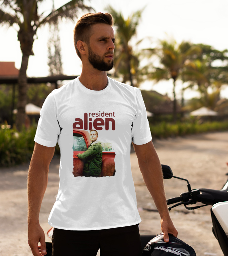 Resident Alien Christmas Truck Scene T-Shirt