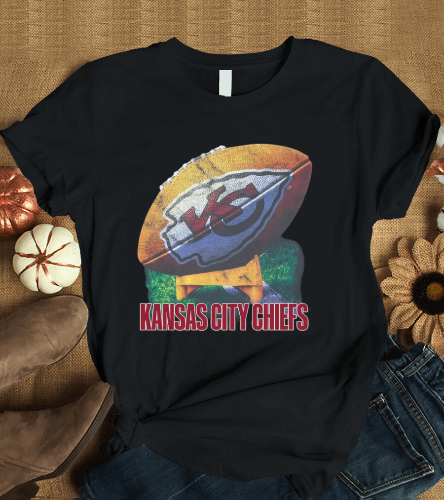 Kansas City Chiefs Vintage Rugby Ball T-Shirt