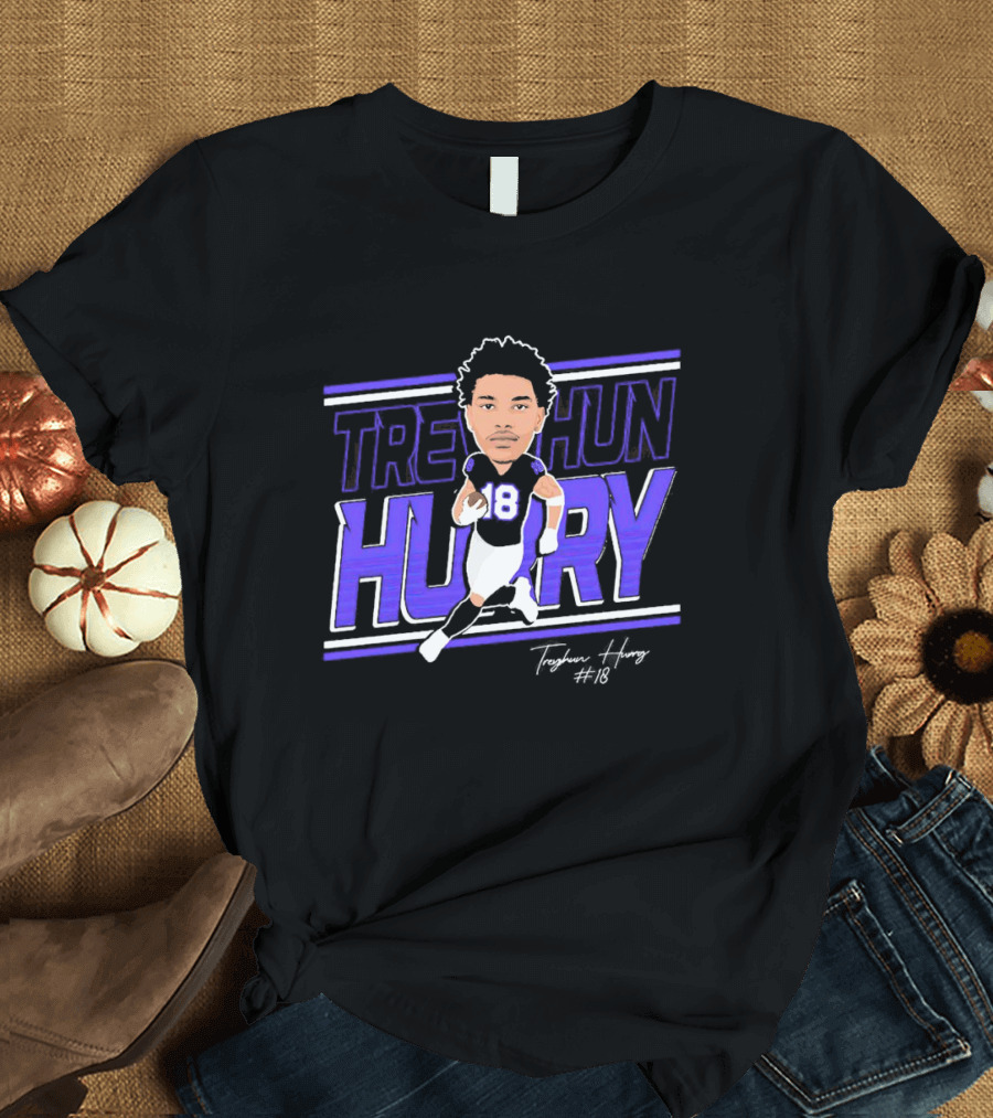 Treyshun Hurry #18 Support Weber State Wide Receiver T-Shirt