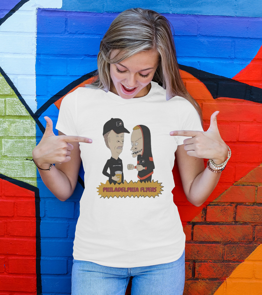 Beavis And Butt-Head Philadelphia Flyers Characters T-Shirt