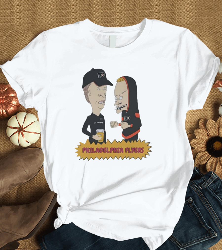 Beavis And Butt-Head Philadelphia Flyers Characters T-Shirt