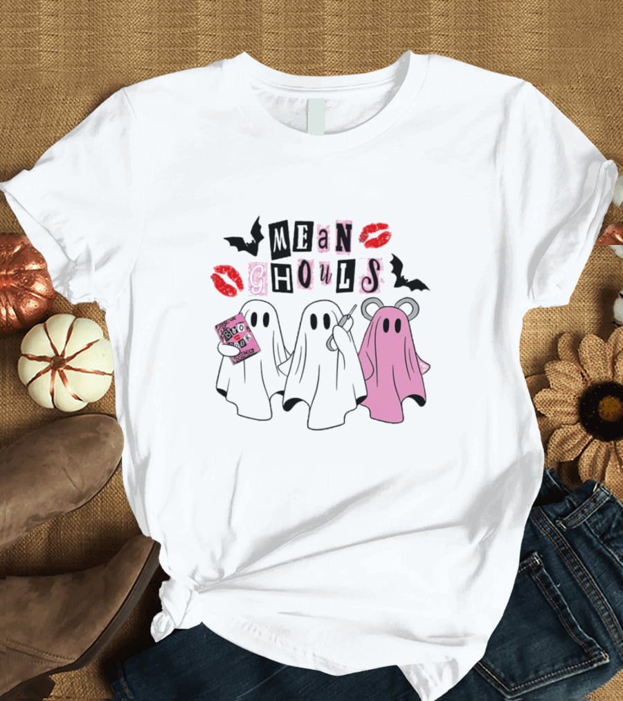 Mean Ghouls Halloween Ghosts Bats Lipstick Phone Accessories T-Shirt