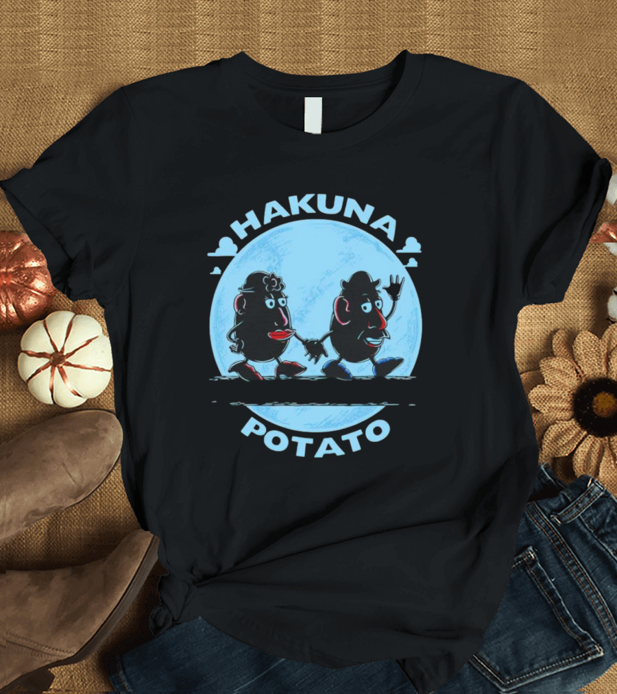 Hakuna Potato Walking Pastel Moon T-Shirt