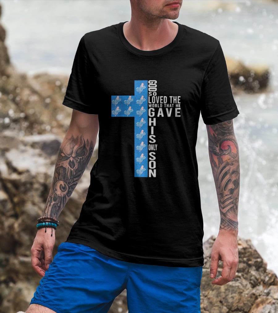 Dodgers Cross God So Loved The World That He Gave His Only Son T-Shirt
