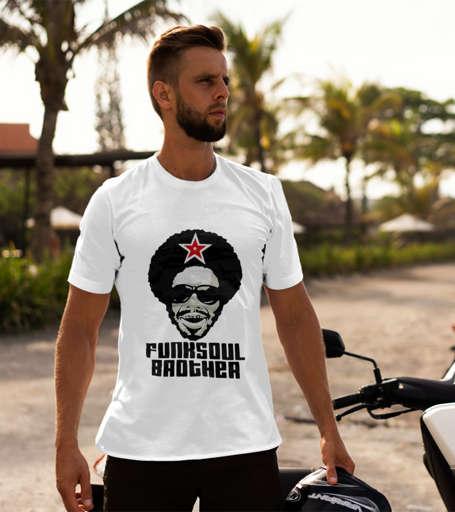Funk Soul Brother Afro Star Retro Vintage T-Shirt