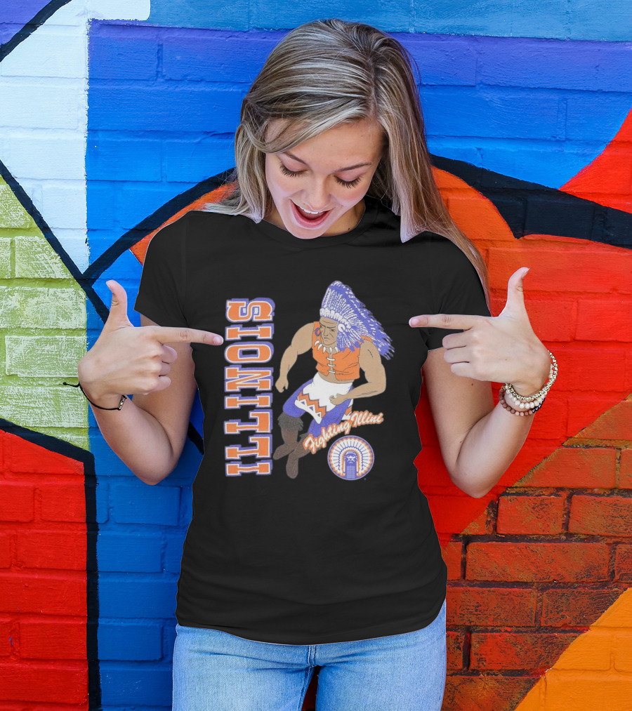 Illinois Fighting Illini Vintage Chief T-Shirt
