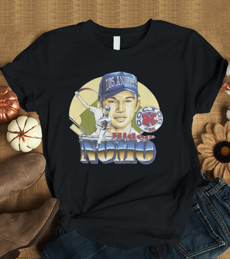 Los Angeles Dodgers Hideo Nomo Doctor K 16 Vintage T-Shirt