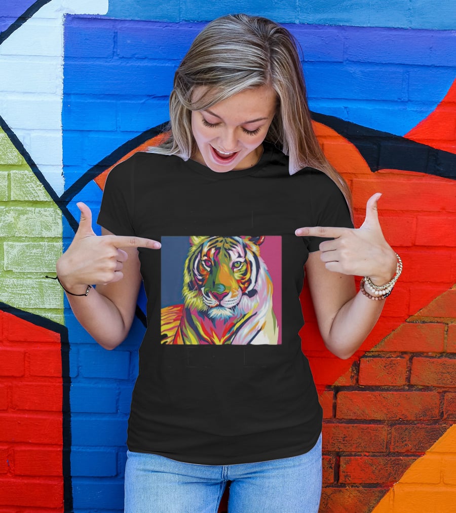 Dareto Be Bold Colorful Tiger T-Shirt