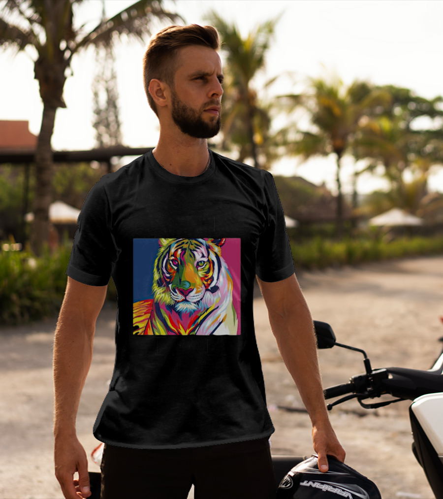 Dareto Be Bold Colorful Tiger T-Shirt