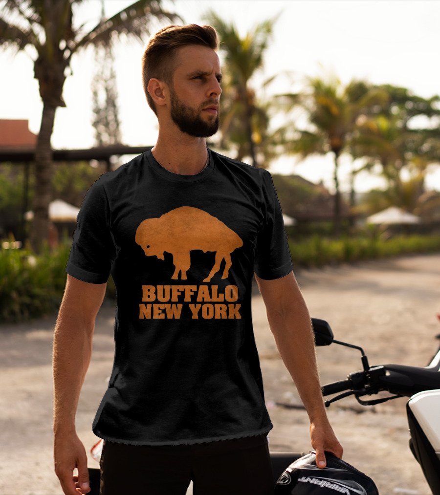 Buffalo New York Vintage Style Orange Buffalo T-Shirt