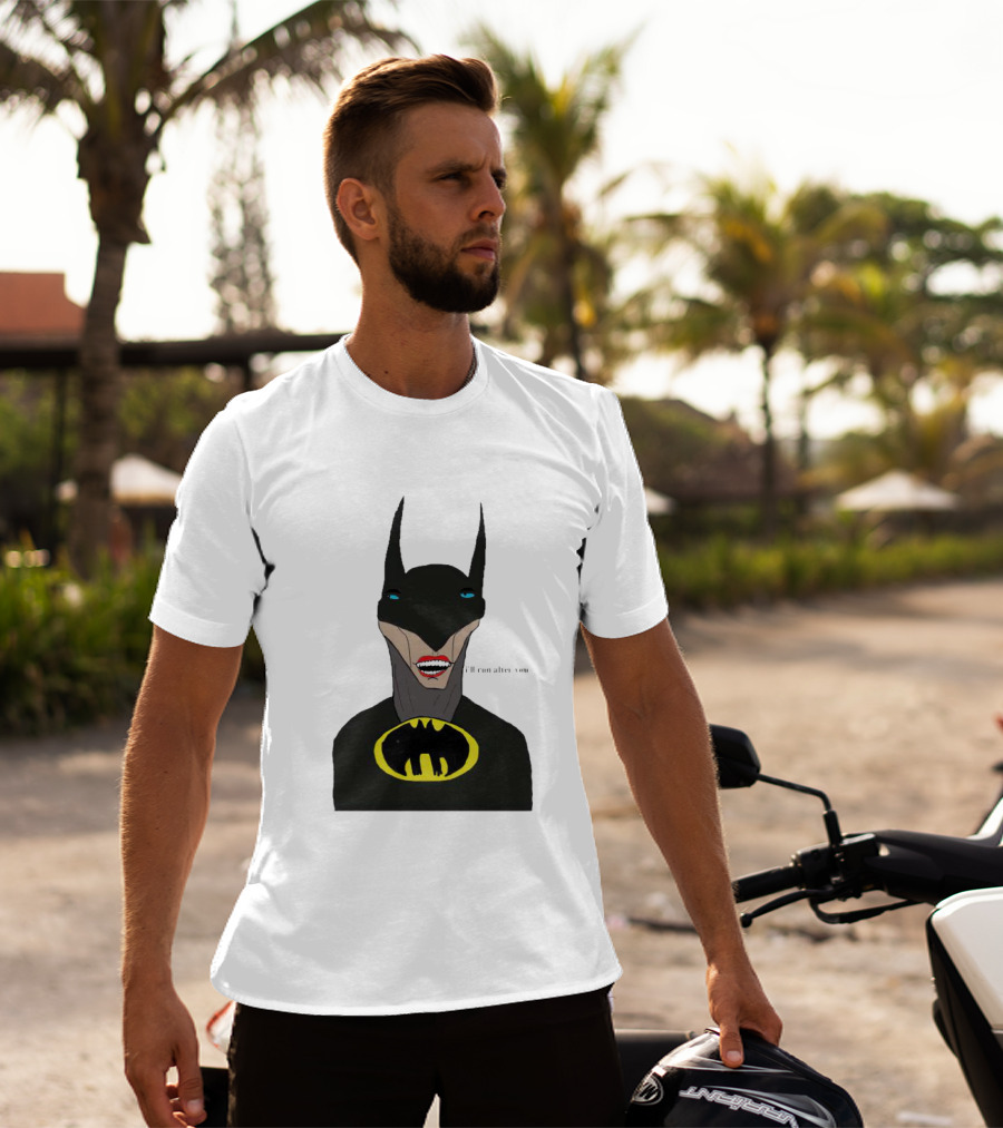 Batman I'll Run After You Joker-Inspired Face With Iconic Bat T-Shirt