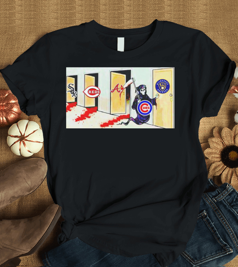 Death The Cubs Are Coming For Brewers Reds Braves White Sox T-Shirt