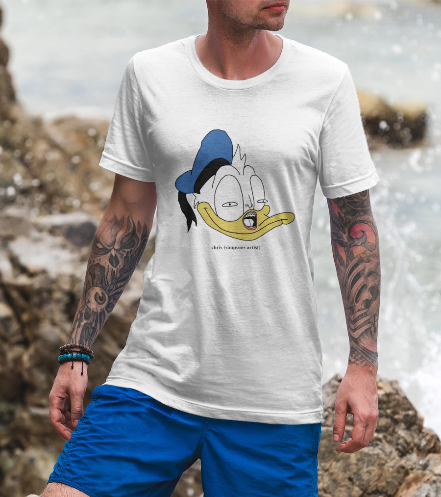 Donna Duck Chris Simpsons Artist Character Blue Hat T-Shirt