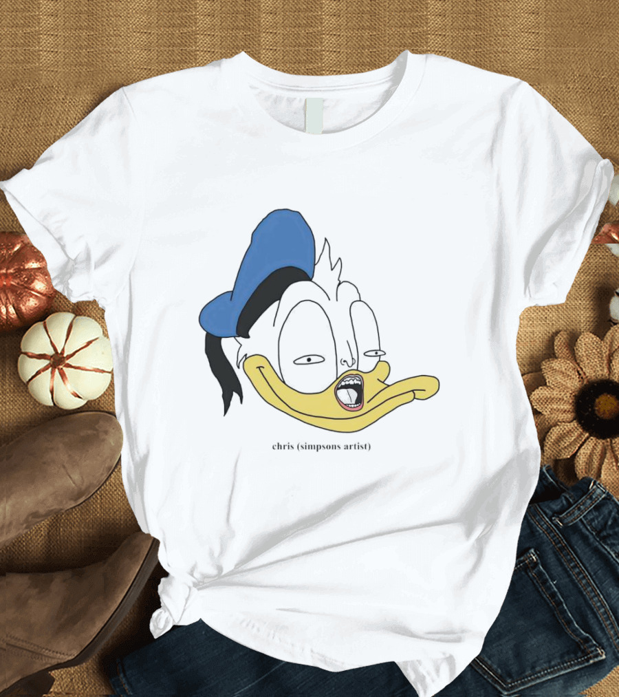 Donna Duck Chris Simpsons Artist Character Blue Hat T-Shirt