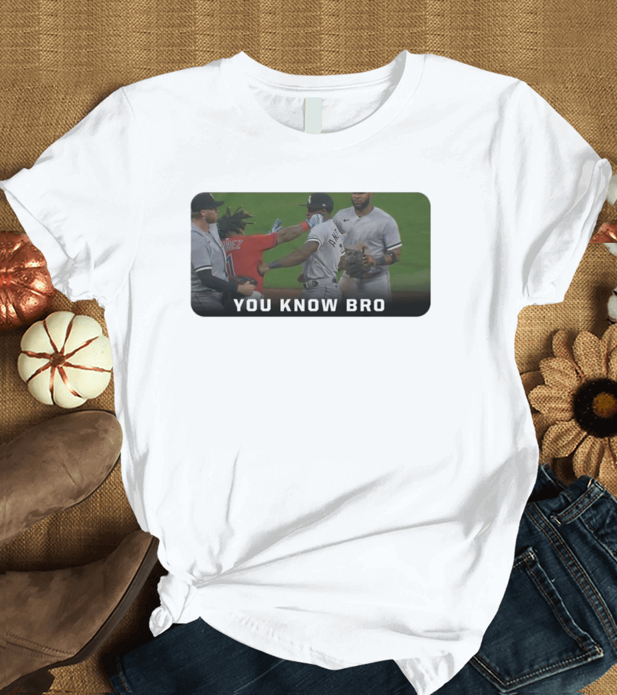 Down Goes Anderson You Know Bro Baseball Encounter Moment T-Shirt