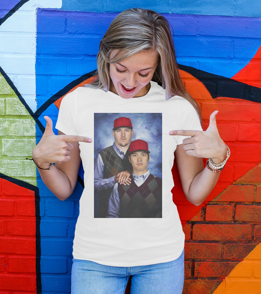 Los Angeles Angels Shohei Ohtani And Mike Trout Baseball Step Brothers Movie T-Shirt