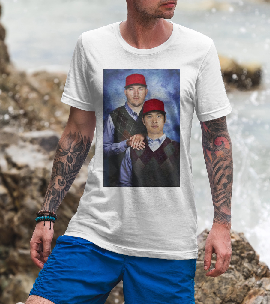 Los Angeles Angels Shohei Ohtani And Mike Trout Baseball Step Brothers Movie T-Shirt