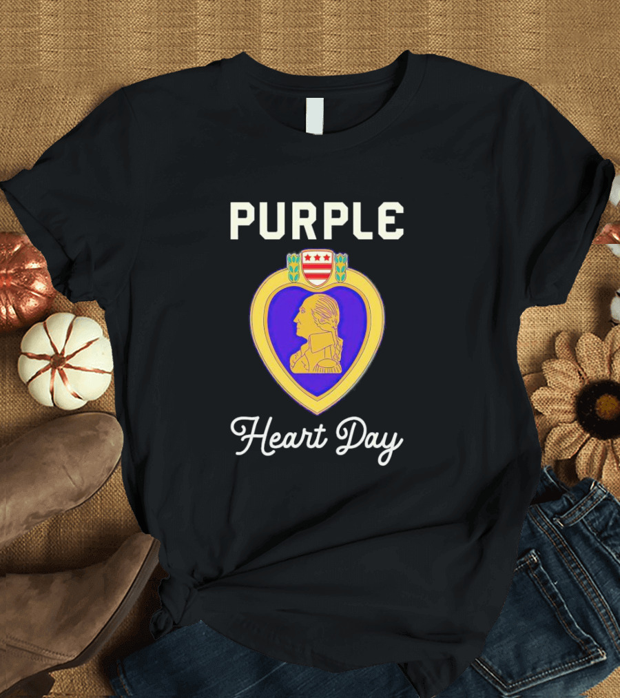Purple Heart Day Military Medal Emblem T-Shirt