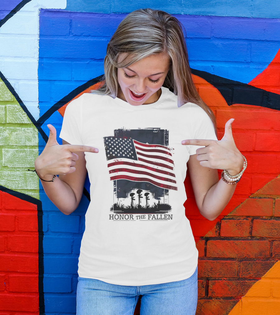 Honor The Fallen American Flag Memorial T-Shirt