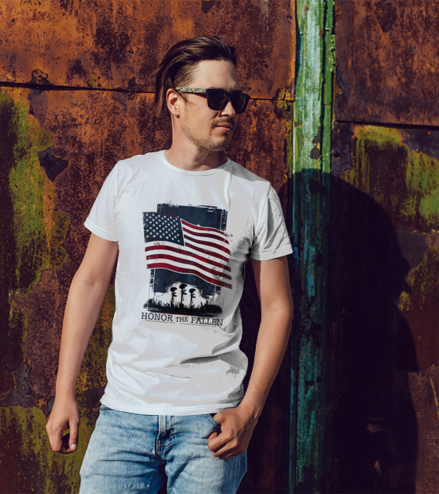 Honor The Fallen American Flag Memorial T-Shirt
