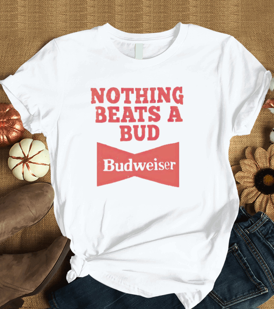 Budweiser Nothing Beats A Bud Red Bowtie T-Shirt