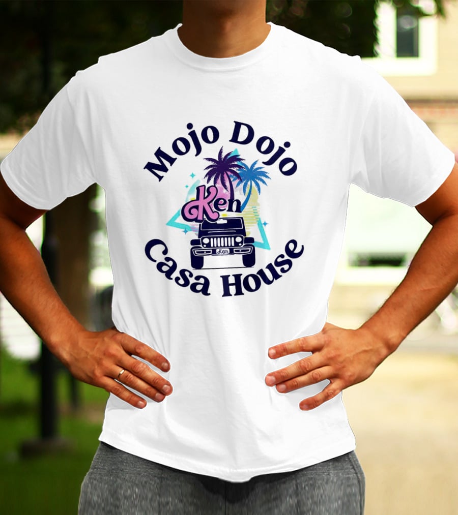 Mojo Dojo Casa House Ken Jeep Sunset Palm Trees T-Shirt