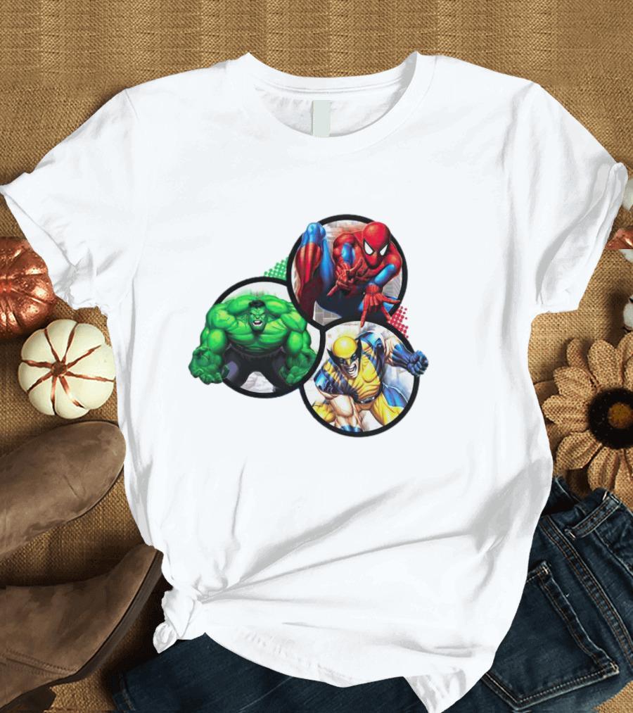 Marvel's Trinity Hulk Spider-Man Wolverine T-Shirt