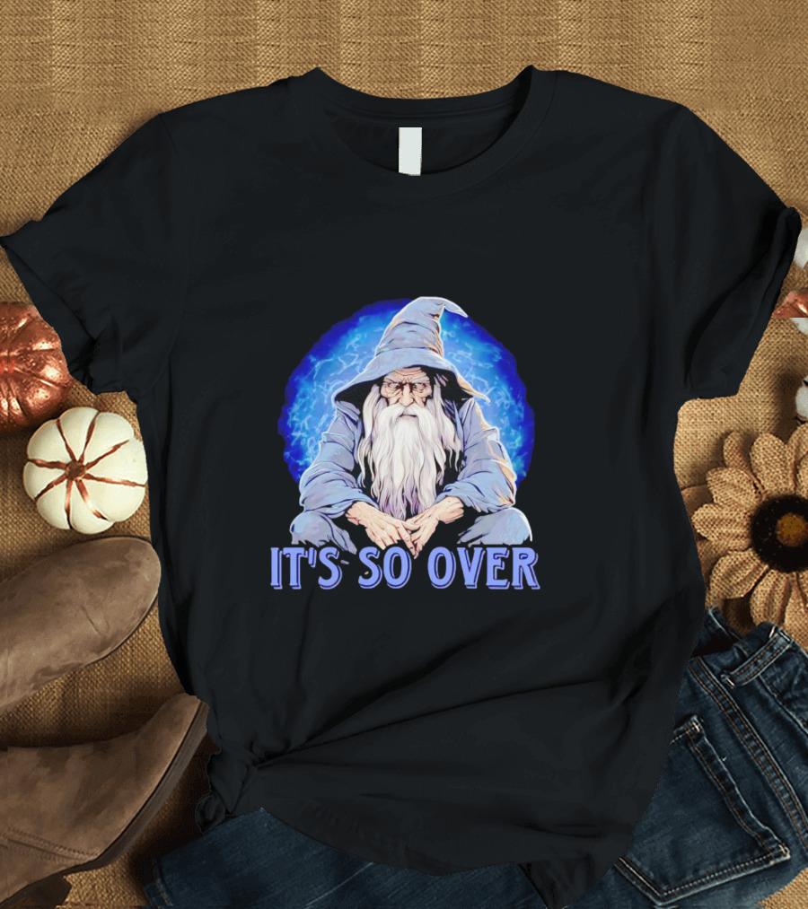 IT'S SO OVER Wizard Lightning Blue Aura T-Shirt