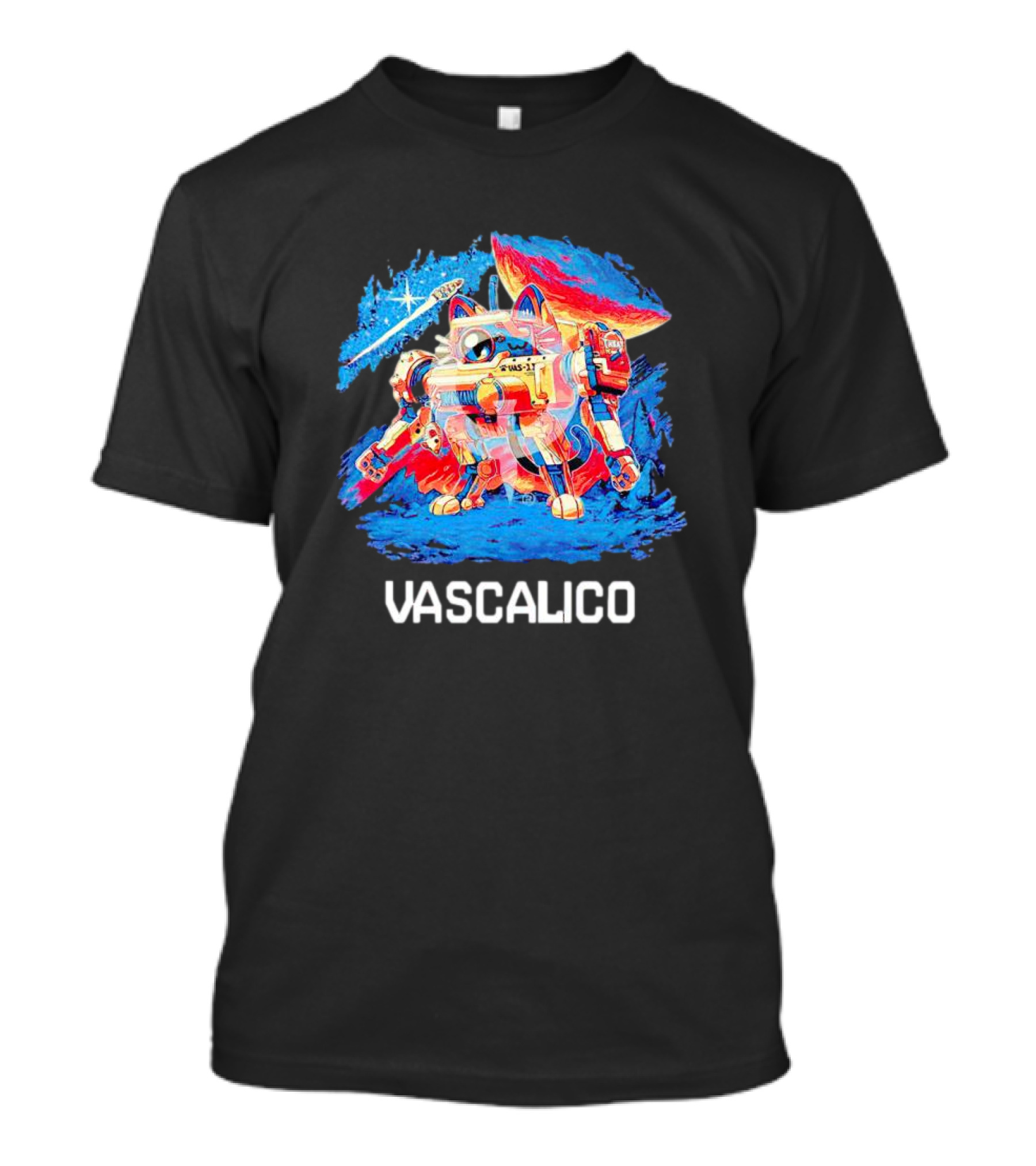 Vascalico Mech Cat Galaxy Adventure T-Shirt