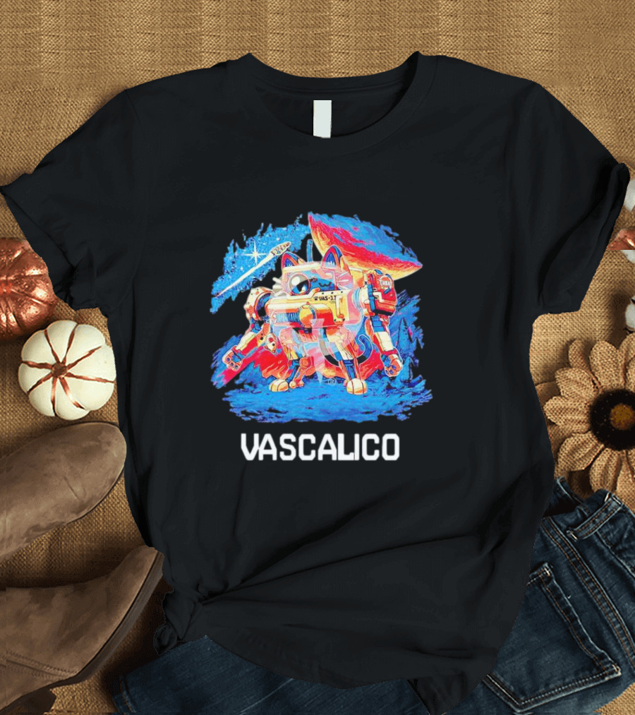 Vascalico Mech Cat Galaxy Adventure T-Shirt