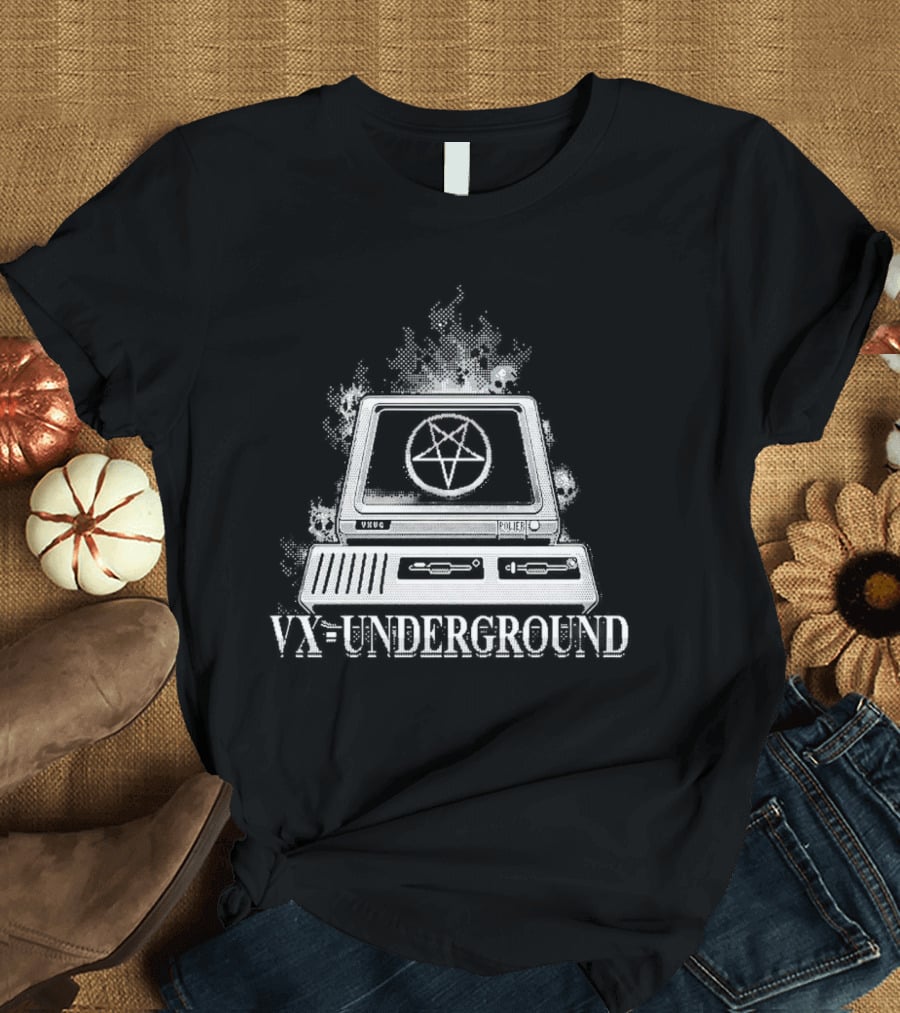 VX-Underground Retro Computer With Pentagram T-Shirt