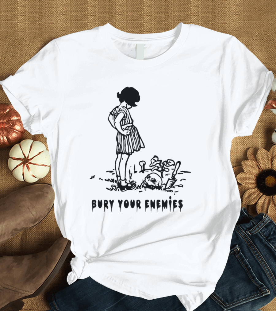 Bury Your Enemies Dark Humor Silhouette Scene T-Shirt