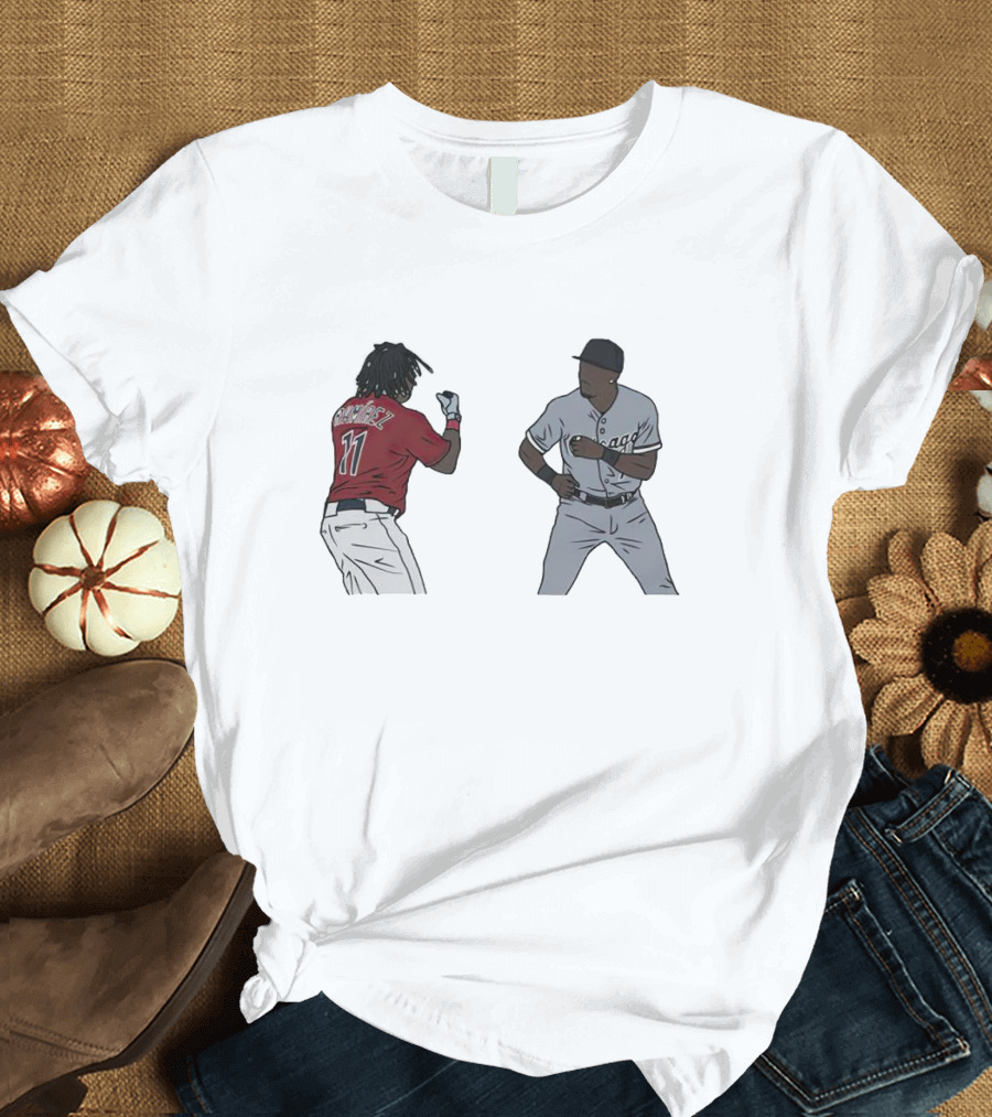 Jose Ramirez Versus Tim Anderson Baseball Confrontation Vintage Look T-Shirt