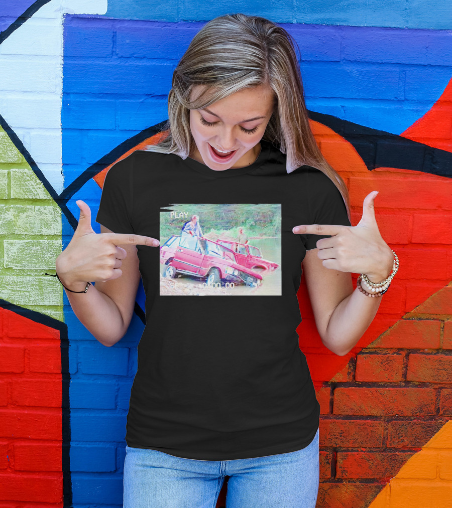 Top Gear Bolivia River Scene Retro Car Adventure Play T-Shirt