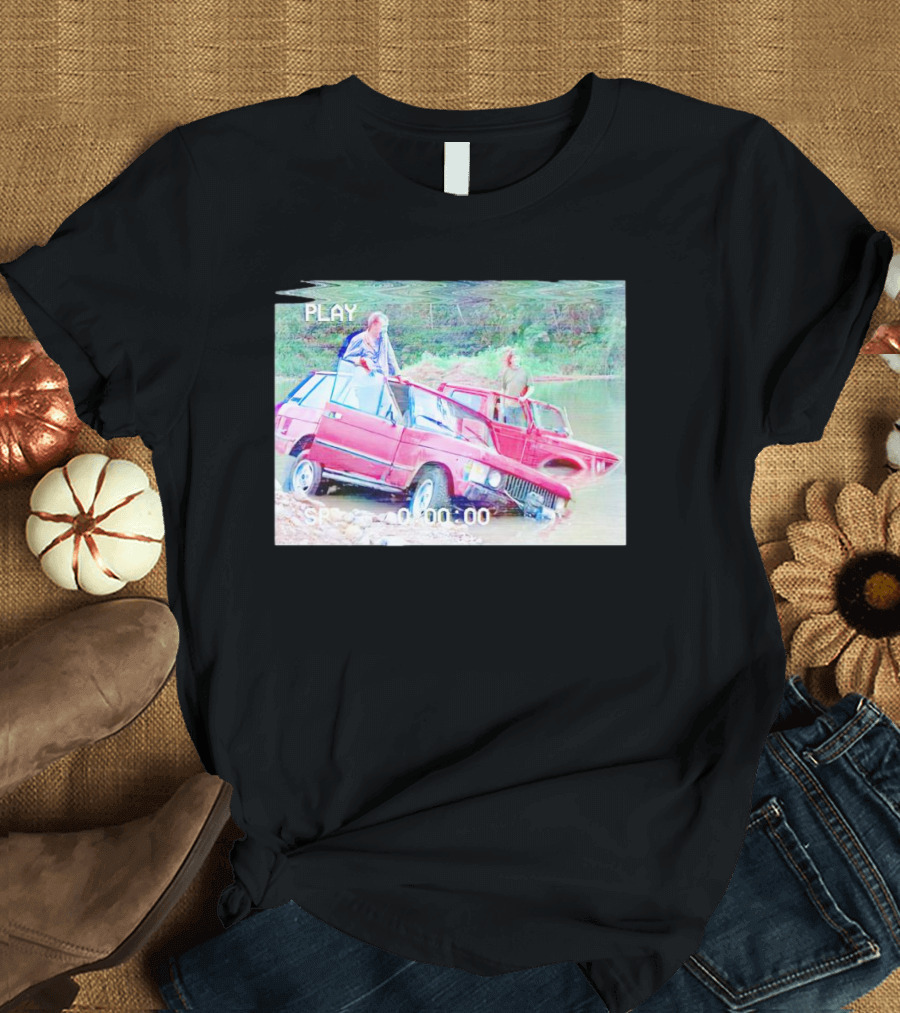 Top Gear Bolivia River Scene Retro Car Adventure Play T-Shirt