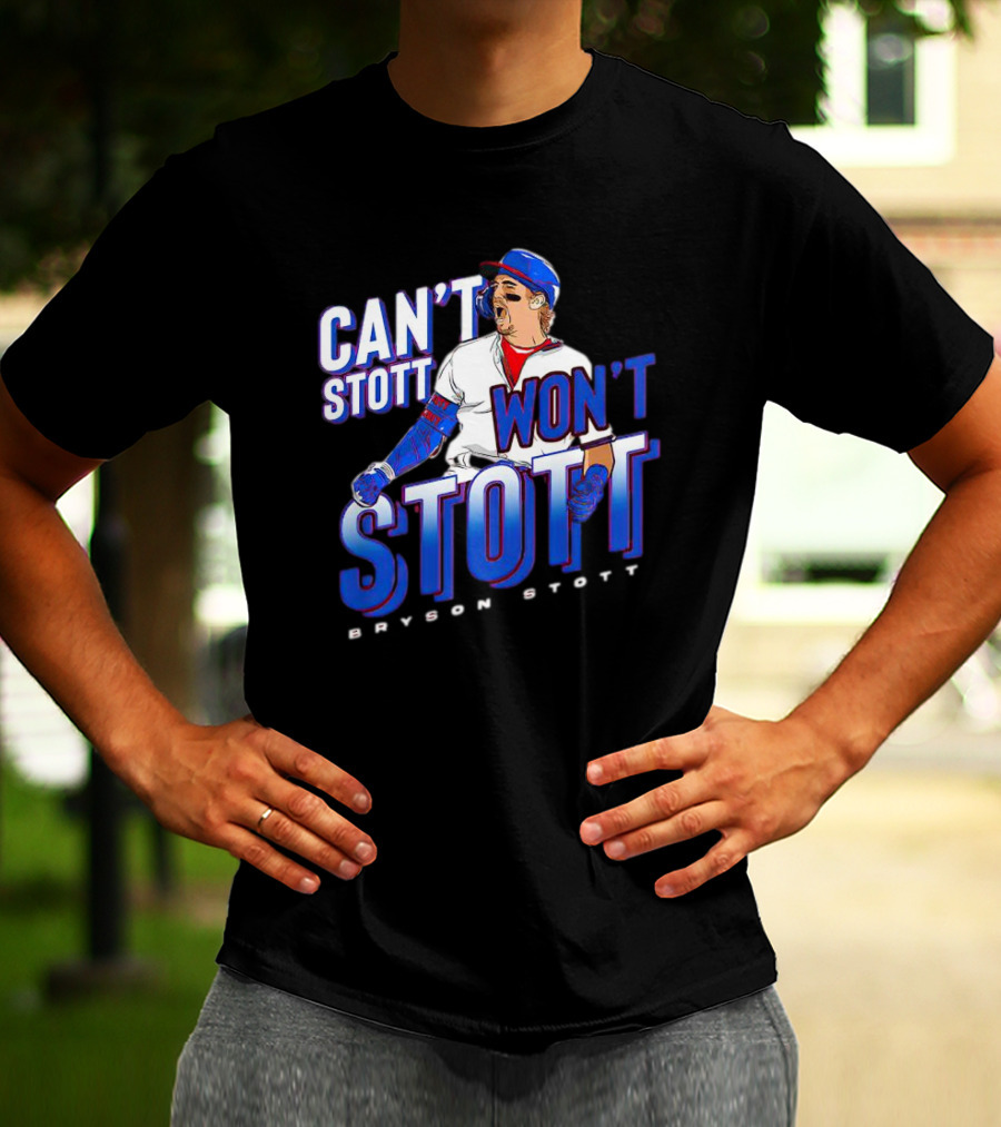 Bryson Stott Can't Stott Won't Stott Baseball Player T-Shirt