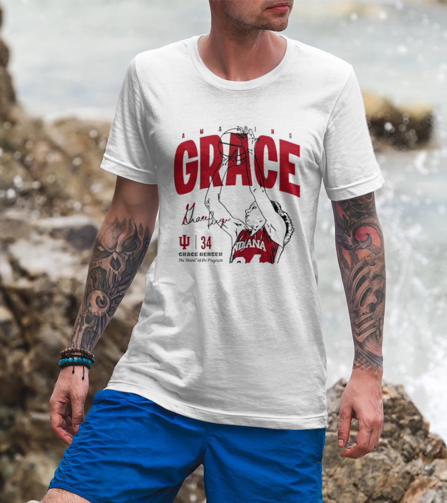 Amazing Grace Berger Indiana Fever 34 The Heart Of The Program Basketball T-Shirt