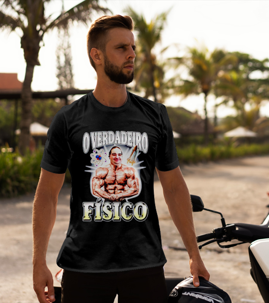 O Verdadeiro Físico Musculoso Com Átomo E Foguete T-Shirt