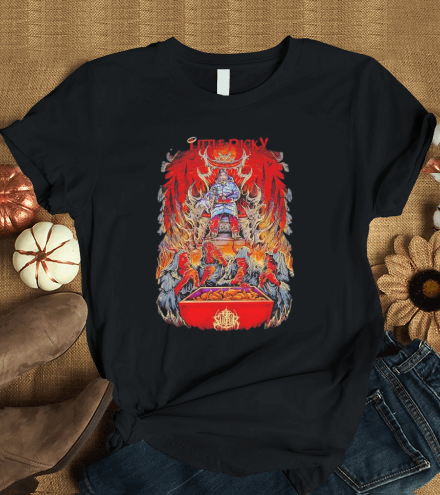 Ov Sulfur Little Ricky Throne With Red Crown And Flames T-Shirt