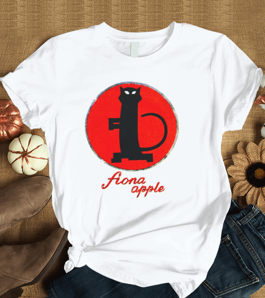 Fiona Apple Black Cat Red Circle Bootleg T-Shirt