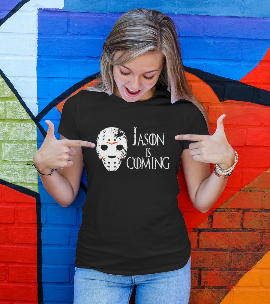 Jason Is Coming Halloween Mask Horror T-Shirt